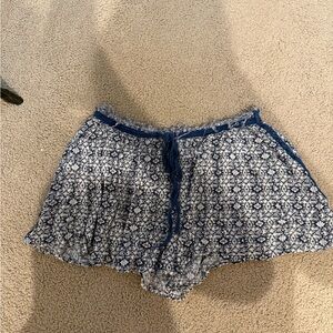 PPLA Navy and White Patterned Shorts